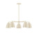 J-Series Five Light Chandelier in Cream (518|CHC41716)