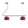 Axis Two Light Linear Chandelier in Barn Red (518|CHB41955C20)