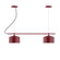 Julia Two Light Linear Chandelier in Barn Red (518|CHB41955)