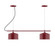 Axis Two Light Linear Chandelier in Barn Red (518|CHB41955)