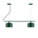 Axis Two Light Linear Chandelier in Forest Green (518|CHB41942C27)