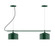 Axis Two Light Linear Chandelier in Forest Green (518|CHB41942C21)