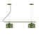 Julia Two Light Linear Chandelier in Fern Green (518|CHB41922C20)