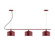 Axis Three Light Linear Chandelier in Barn Red (518|CHA41955C26)
