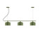 Axis Three Light Linear Chandelier in Fern Green (518|CHA41922C20)