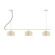 Julia Three Light Linear Chandelier in Cream (518|CHA41916C22)