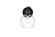 Kai One Light Bath Sconce in Black and Clear (173|LD7325W6BLK)