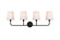 Colson Four Light Bath Sconce in Black and Clear (173|LD7322W36BLK)