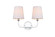 Colson Two Light Bath Sconce in Chrome and Clear (173|LD7322W16CH)