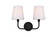 Colson Two Light Bath Sconce in Black and Clear (173|LD7322W16BLK)