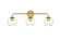 Genesis Three Light Bath Sconce in Brass and Clear (173|LD7321W28BRA)