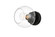 Rogelio One Light Bath Sconce in Black and Clear (173|LD7320W7BLK)