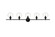 Jaelynn Five Light Bath Sconce in Black (173|LD7318W47BLK)