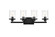 Saanvi Four Light Bath Sconce in Black and Clear (173|LD7316W25BLK)