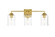 Ronnie Three Light Bath Sconce in Brass and Clear (173|LD7314W23BRA)