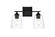 Harris Two Light Bath Sconce in Black and Clear (173|LD7309W15BLK)