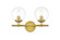 Ingrid Two Light Bath Sconce in Brass (173|LD7302W15BRA)