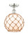 Edison One Light Semi-Flush Mount in Polished Nickel (405|6161FPNG12110RB)