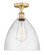 Edison One Light Semi-Flush Mount in Brushed Brass (405|6161FBBGBD124)