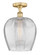 Edison One Light Semi-Flush Mount in Brushed Brass (405|6161FBBG46212)