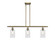 Ballston Three Light Island Pendant in Antique Brass (405|5163IABG804)