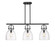 Downtown Urban Three Light Island Pendant in Matte Black (405|4103IBKG41210CL)