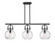 Downtown Urban Three Light Island Pendant in Matte Black (405|4103IBKG41010SDY)