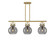 Downtown Urban Three Light Island Pendant in Brushed Brass (405|4103IBBG41010SM)