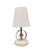 Bryson One Light Accent Lamp in Weathered Brass/White (30|B210WBWT)