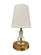Bryson One Light Accent Lamp in Weathered Brass/White (30|B208WBWT)