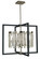 Hannah Five Light Chandelier in Brushed Brass with Matte Black (8|5335BRMBLACK)