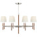 Bryant Wrapped LED Chandelier in Polished Nickel and Natural Leather (268|TOB5588PNNATL)