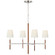 Bryant Wrapped LED Chandelier in Polished Nickel and Natural Leather (268|TOB5582PNNATL)