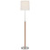 Bryant Wrapped LED Floor Lamp in Polished Nickel and Natural Leather (268|TOB1580PNNATL)