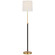 Bryant Wrapped LED Floor Lamp in Hand-Rubbed Antique Brass and Chocolate Leather (268|TOB1580HABCHCL)