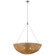 Clovis LED Chandelier in Polished Nickel and Natural Wicker (268|CHC5638PNNTW)