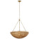 Clovis LED Chandelier in Antique-Burnished Brass and Natural Wicker (268|CHC5637ABNTW)