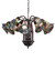 Stained Glass Pond Lily 12 Light Chandelier in Mahogany Bronze (57|17958)