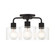 Vibrato Three Light Semi Flush Mount in Matte Black (43|D285MSFMB)