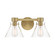 Willow Creek (existing DF extension) Two Light Vanity in Brushed Gold (43|D204M2BBG)