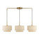 Bellingham Three Light Linear Chandelier in Antique Gold Leaf (107|5889348)