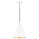 Dulce One Light Pendant in Shiny White with Polished Chrome (107|4149269)