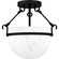 Quoizel Semi-Flush Mount Three Light Semi Flush Mount in Matte Black (10|QSF6185MBK)