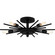 Quoizel Semi-Flush Mount Five Light Semi Flush Mount in Matte Black (10|QSF6158MBK)