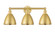 Edison Three Light Bath Vanity in Satin Gold (405|6163WSGMBD75SG)
