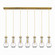 Downtown Urban Seven Light Linear Pendant in Brushed Brass (405|1274511PBBG4515CL)