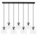 Downtown Urban Seven Light Linear Pendant in Matte Black (405|1274101PSBKG4128CL)