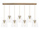 Downtown Urban Seven Light Linear Pendant in Brushed Brass (405|1274101PSBBG4128CL)