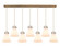 Downtown Urban Seven Light Linear Pendant in Brushed Brass (405|1274101PSBBG4118WH)
