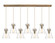 Downtown Urban Seven Light Linear Pendant in Brushed Brass (405|1274101PSBBG4118SDY)